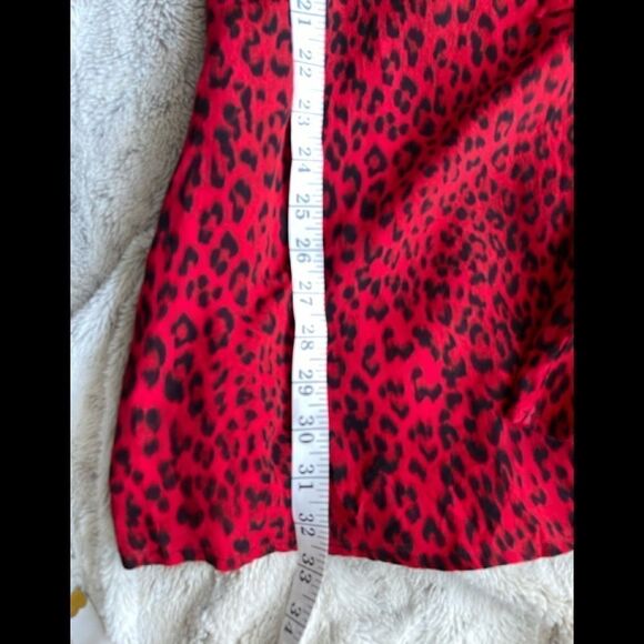 SANCTUARY Girl On Fire Red Faux Wrap Animal Print XS - Picture 14 of 16